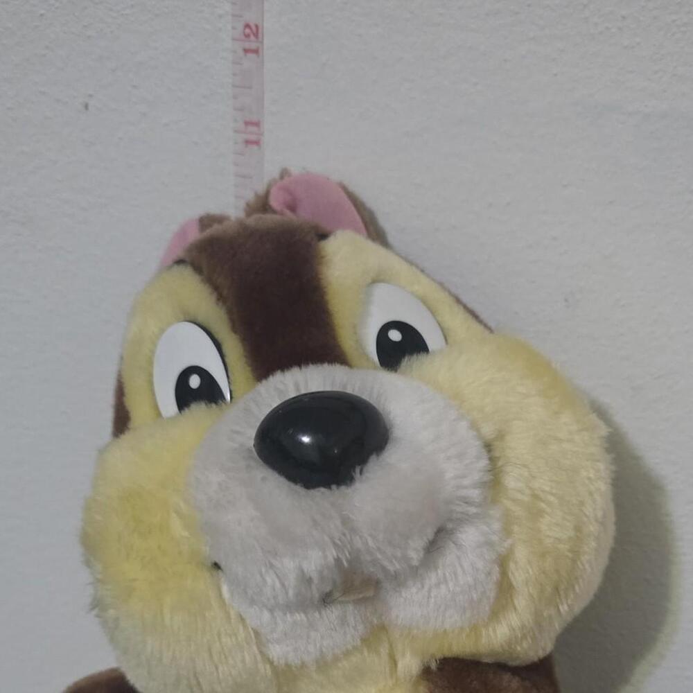 vintage Disney Chip plush toy with brown and yellow fur #disney #chips